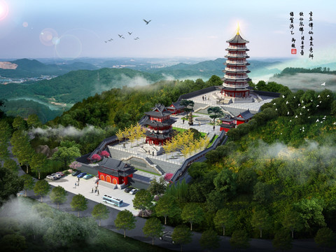 寺廟 宇廟 閣 大殿 古建筑群