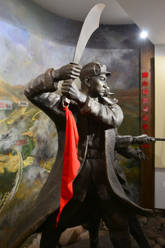 脚山铺阻击战 红军雕塑