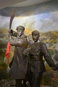 脚山铺阻击战 红军雕塑
