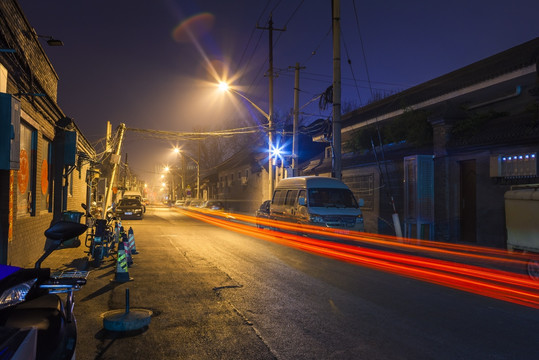 北京东绒线胡同夜景