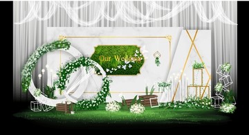 白綠色婚禮 小清新大理石婚禮