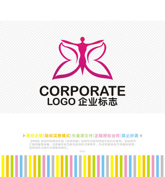 瑜珈健美logo 人体健美