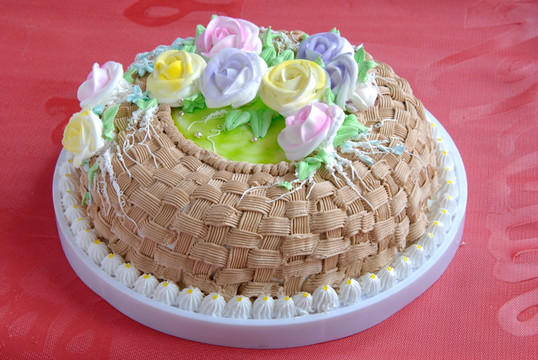 生日蛋糕 花篮