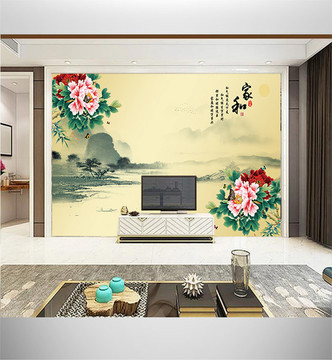 江山如畫(huà)山水電視背景墻
