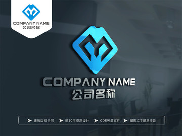 M字母创意LOGO设计 M标志