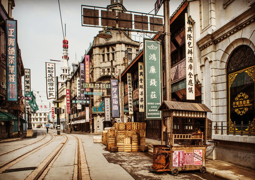 老上海场景 老上海街景 老上海