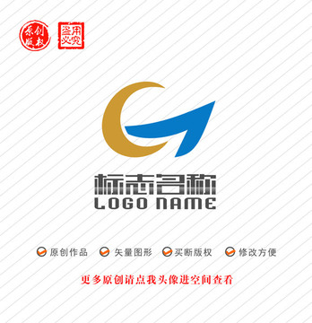 CG字母GC标志科技logo