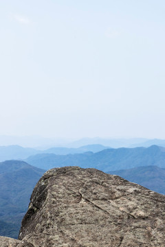 群山水墨画 岩石 突起岩石