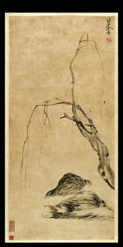 朱耷花鳥軸