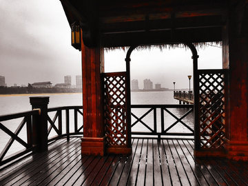 海南文昌逸龙湾栈桥风景