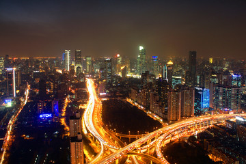 上海城市建筑风光夜景