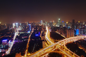 上海城市建筑风光夜景