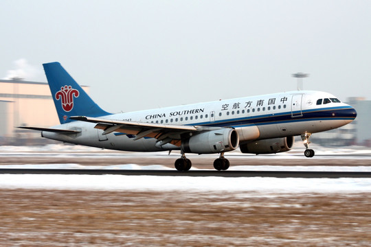 中国南方航空 飞机降落