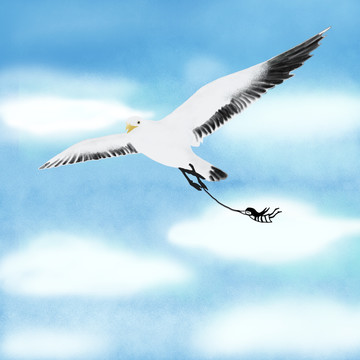 和我一起飛插畫 tif分層