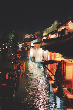 古镇 水乡 乌镇 夜景