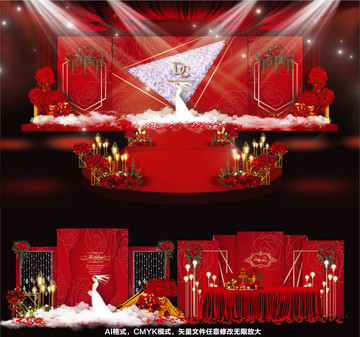 婚禮設(shè)計(jì) 紅色婚禮 大理石婚禮