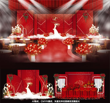 婚禮設(shè)計 紅色婚禮 大理石婚禮