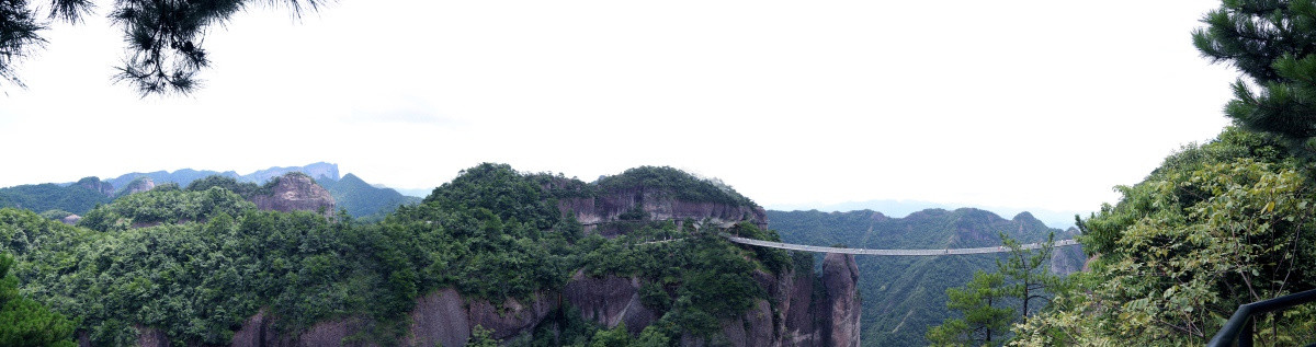 神仙居索桥全景