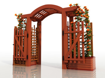 拱形廊架入口模型设计