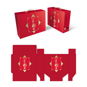 端午節(jié)粽子包裝盒設(shè)計(jì)展開(kāi)圖