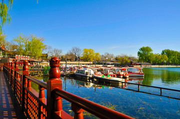 北京什刹海荷花市场码头