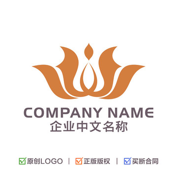 字母W 蓮花LOGO