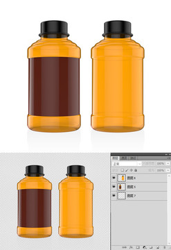 小瓶模型 瓶标模版 瓶子