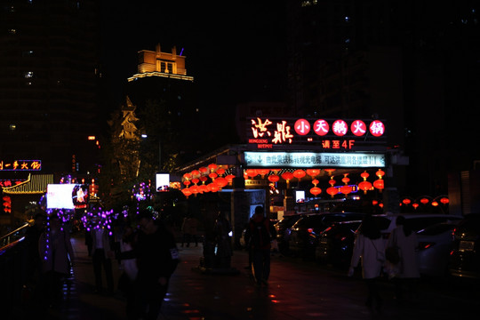 重庆街景夜景