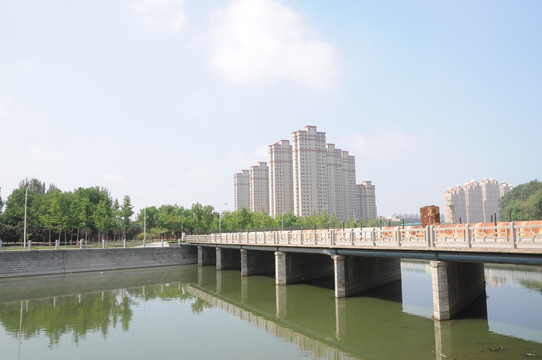 北大河 桥 风景 垂柳 石桥