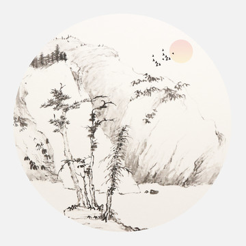 水墨畫芯