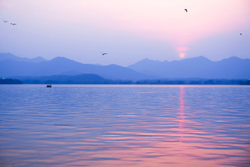 西湖晚霞