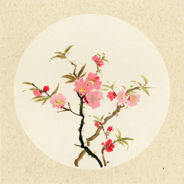 桃花裝飾畫