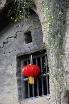 窑洞红灯笼