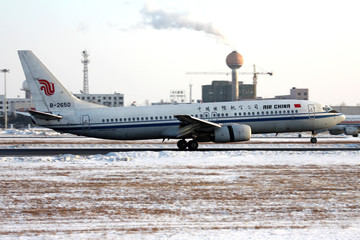 中国国际航空公司 飞机降落