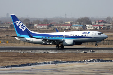 日本全日空航空 飞机降落