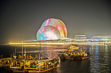 珠海夜景 珠海大剧院