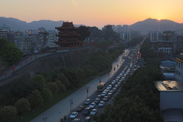 肇庆宋城墙披云楼夜景