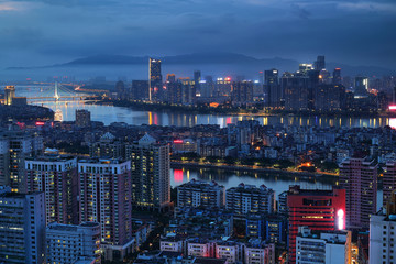 惠州城市建筑风光夜景