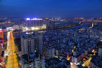 惠州城市建筑风光夜景