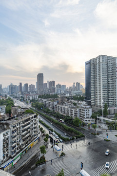 武漢早晨街景