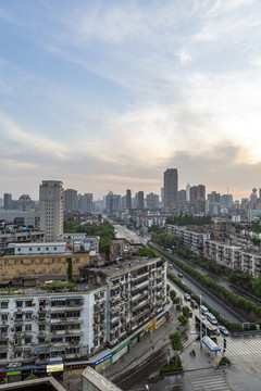武漢早晨街景