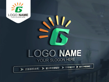 G字母 綠色健康 LOGO設(shè)計(jì)