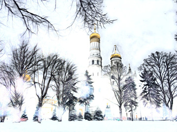 俄罗斯风景艺术油画