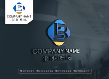 LB字母標志設計 BL標志
