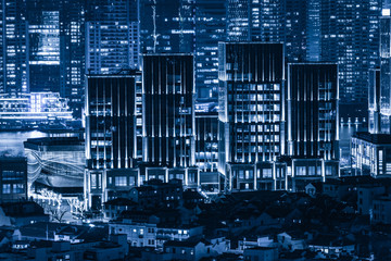 城市夜景建筑