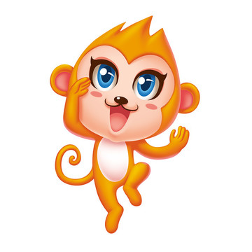 猴 卡通 包裝 海報(bào) 插畫