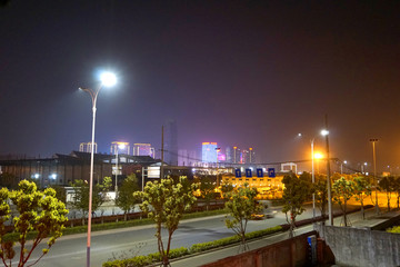 温州城市夜景 温州南站地区