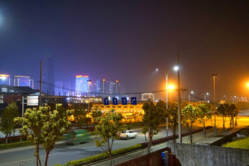 温州城市夜景 温州南站地区