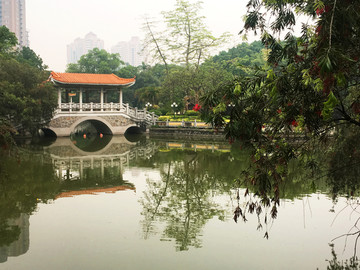 公园景观 廊桥
