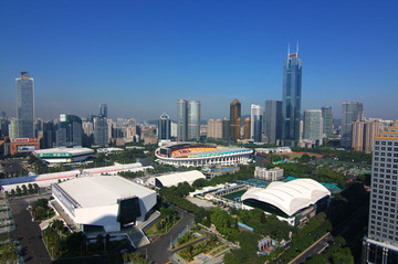 广州天河城市建筑风光